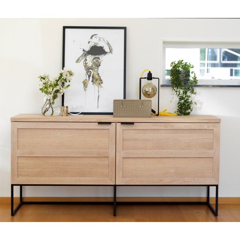 RO EVERETT SIDEBOARD WHITEWASH/BLACK